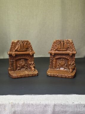 Vintage Pair Of Burwood Fireplace Book Ends